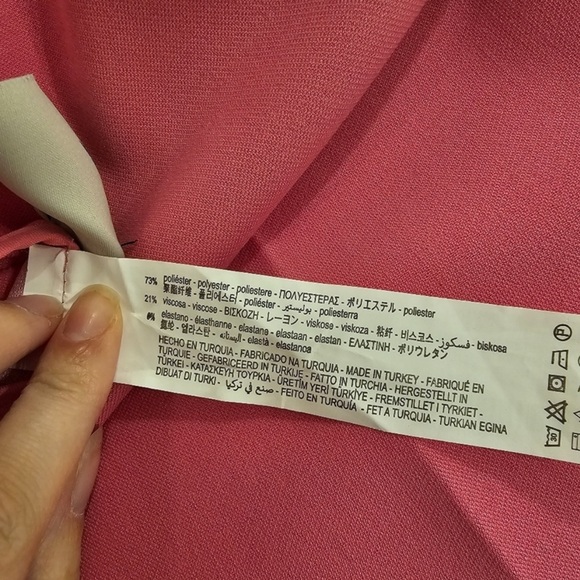 NWT Zara Pink Cropped High Waist Trouser XS - Picture 3 of 8